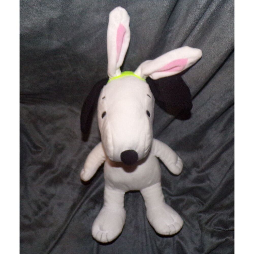 12" Kohl's Cares Peanuts Snoopy Bunny Rabbit Ears Easter Plush Charlie Brown
